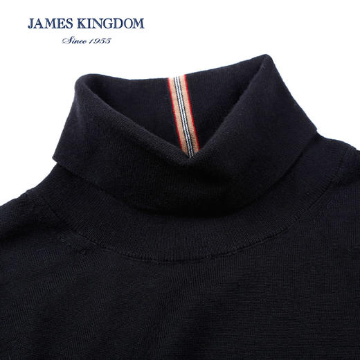 【100%绵羊毛】男士羊毛衫秋冬款打底中青年半高领翻领时尚羊毛衣 商品图4