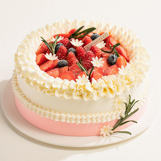 【草莓蛋糕销量NO.1】莓莓圆舞曲蛋糕，雏菊草莓装点花样年华，缤纷鲜果夹心共演圆舞曲（上海幸福西饼蛋糕） 商品图0