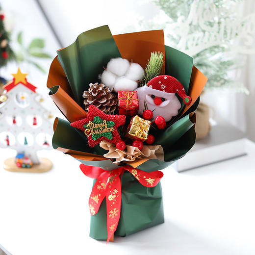 「两色可选！圣诞佳礼」圣诞节花束情人节七夕礼物礼盒 圣诞礼物礼盒干花花束花小花束 商品图3