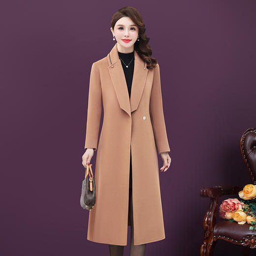 新款妈妈大衣中长款修身毛呢外套  YMR8705 商品图0