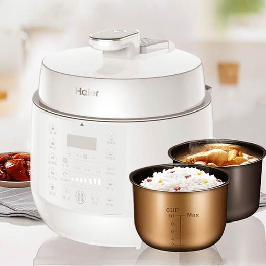 海尔  电压力锅  5L  智能家用蒸煮一机  PS-E5001Q1W 商品图2