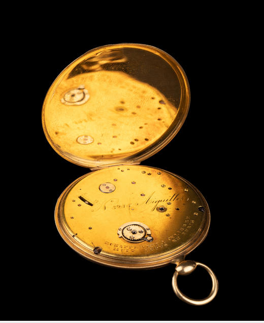 独角鹿西洋古董瑞士出品18k黄金雕嵌彩色珐琅花卉纹饰古董怀表 商品图3