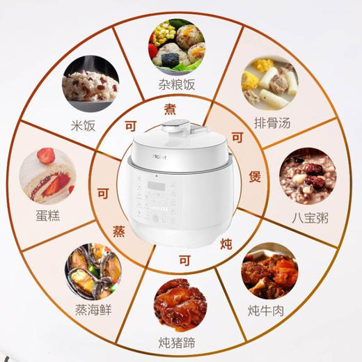 海尔  电压力锅  5L  智能家用蒸煮一机  PS-E5001Q1W 商品图4