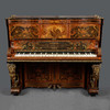 独角鹿西洋古董法国MONTAL PARIS签名铜鎏金细木镶嵌立式钢琴 商品缩略图0