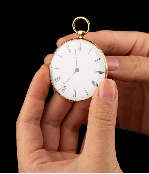 独角鹿西洋古董瑞士出品18k黄金雕嵌彩色珐琅花卉纹饰古董怀表 商品图4