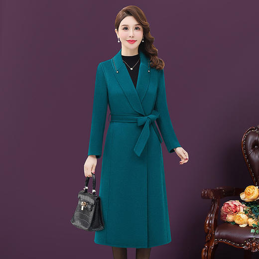 新款妈妈大衣中长款修身毛呢外套  YMR8705 商品图5