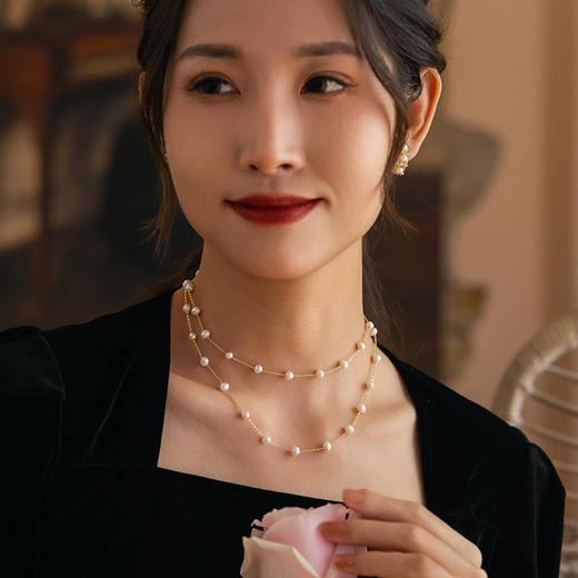 Manreya玛芮雅“星空坠落”满天星珍珠项链 商品图3