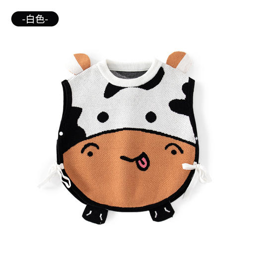 巴布雨新款A类小青蛙婴儿马甲纯棉可爱针织儿童马甲秋冬宝宝马甲 商品图6