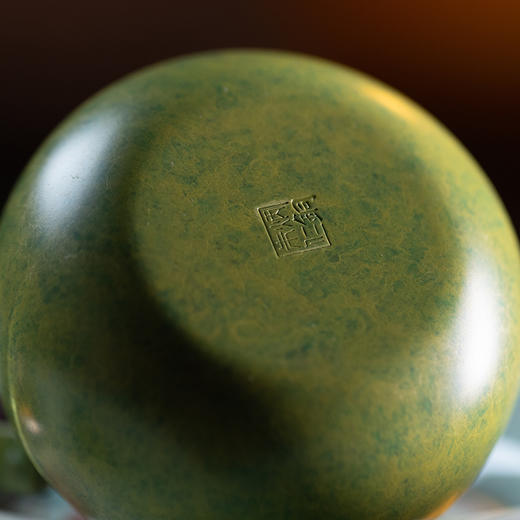 朱炳仁丨花开幸福 茶礼套装 1小幸壶1青瓷壶承1紫铜壶叉2白瓷杯 商品图10