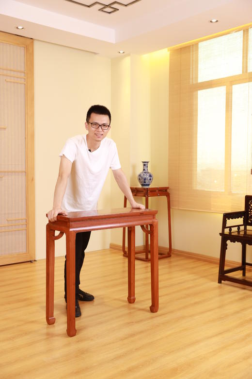 红桥红  家具严选  缅甸花梨（大果紫檀）【恭王府 霸王枨小条桌】 商品图3