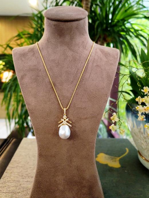 澳白巴洛克星辰18K金钻石镶嵌设计款吊坠 商品图0