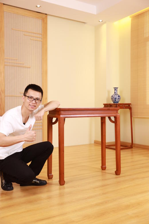 红桥红  家具严选  缅甸花梨（大果紫檀）【恭王府 霸王枨小条桌】 商品图6