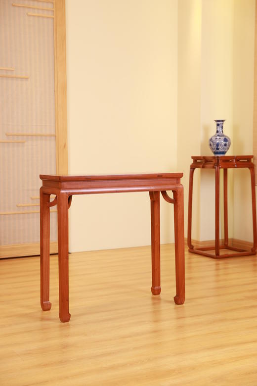 红桥红  家具严选  缅甸花梨（大果紫檀）【恭王府 霸王枨小条桌】 商品图0