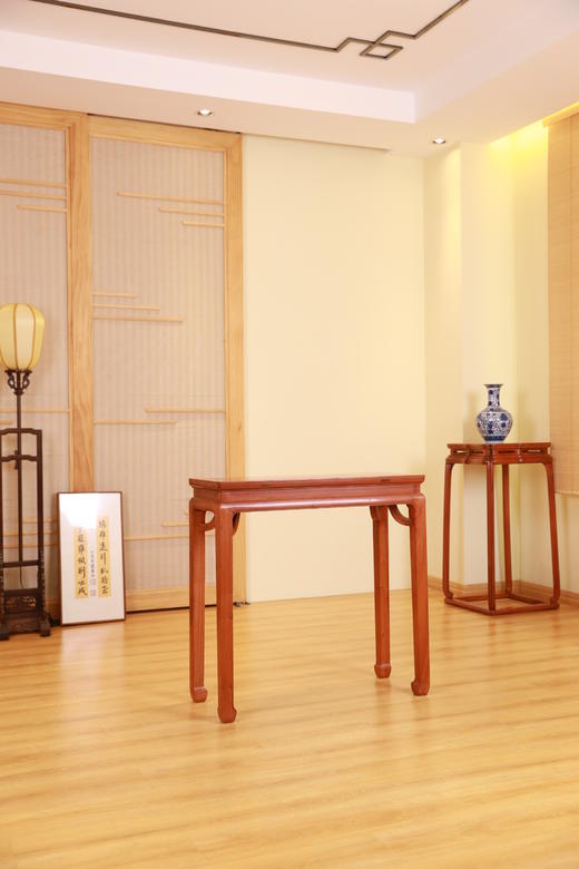 红桥红  家具严选  缅甸花梨（大果紫檀）【恭王府 霸王枨小条桌】 商品图1