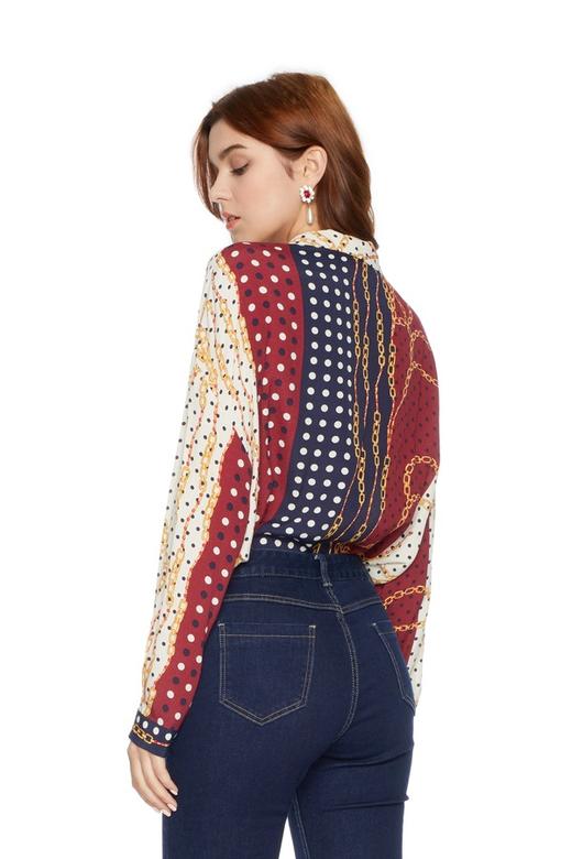 ZARA 链条波点拼色衬衣 5225 商品图1