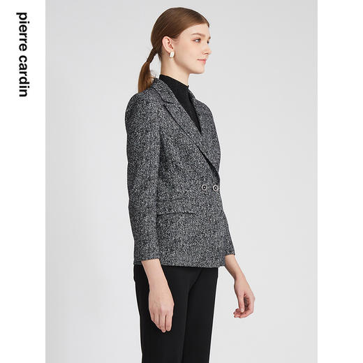 皮尔卡丹女装西服高频时尚干练羊毛商务通勤上衣外套P2337U2936B0
 商品图1