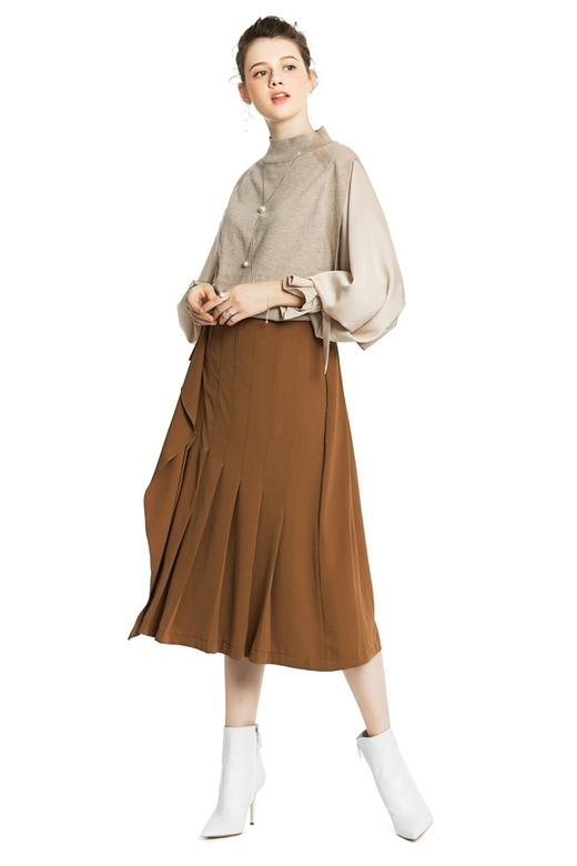 OCTAVIA 不规则高腰百褶裙 4281 商品图1