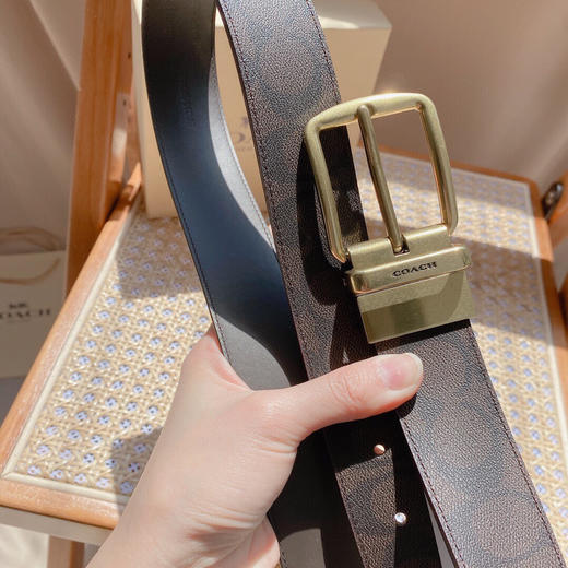 秋冬特惠💰330 Coach蔻驰男士腰带 男士皮带 3.8cm宽 扣头可旋转 商品图4