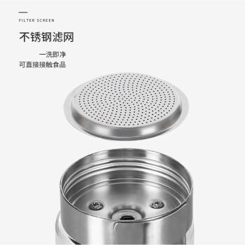 Mongdio双阀摩卡壶家用煮摩卡咖啡壶意式浓缩咖啡机不锈钢透视160ml 商品图2