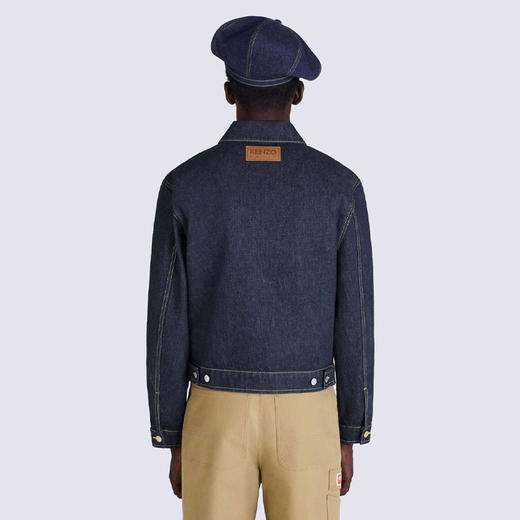 KENZO 高田贤三 男士棉质 KENZO Paris 背饰经典牛仔外套 蓝色 FC65 DV301 9EI 78 商品图2