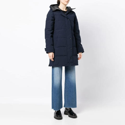 CANADA GOOSE 加拿大鹅 女士徽标贴花远征派克大衣连帽羽绒服 蓝色 3802W 63 商品图3