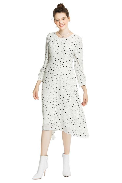 SUMMER & SAGE 不规则裙摆波点连衣裙 4298 商品图0