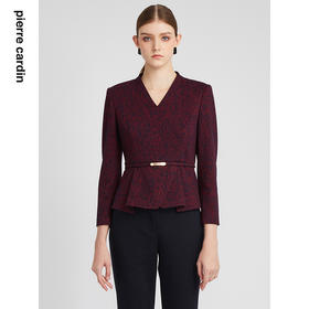 皮尔卡丹女装春秋新款淑女通勤优雅长袖上衣P2333U2990T0
