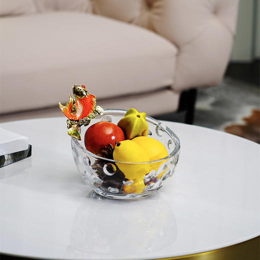 罗比罗丹-锦鲤好运果盘现代轻奢家用客厅茶几装饰摆件家居饰品餐桌待客水果盘 商品图2