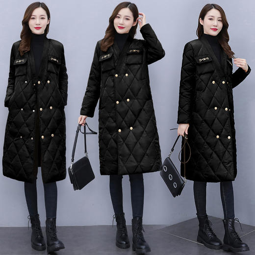 冬季新款，休闲直筒显瘦大码小香风中长款女HR-SSFB2651 商品图1