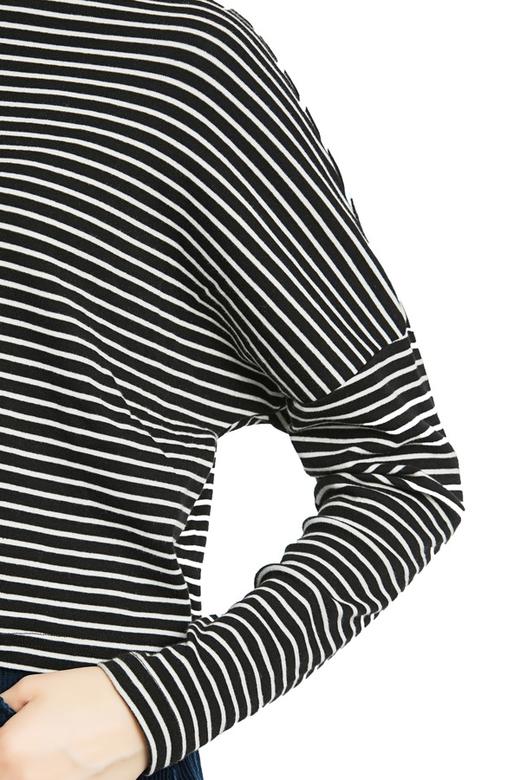 CU+CH蔻趣 拼色条纹高领上衣 4378 商品图4