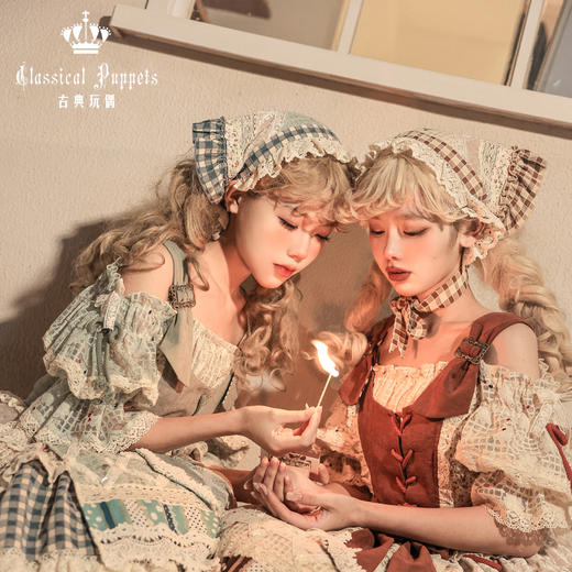 【积分兑换，60天后发货】卖火柴的小女孩 头巾 古典玩偶 lolita 头饰 商品图2