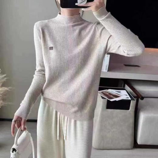 立领皮笑打底衫 商品图2