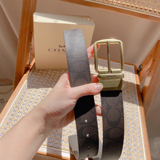 秋冬特惠💰330 Coach蔻驰男士腰带 男士皮带 3.8cm宽 扣头可旋转 商品图2