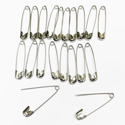 25mm45mm别针20个老式安全别针扣针曲别针葫芦锁胸针00#3#银色 商品图1