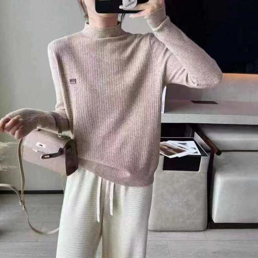 立领皮笑打底衫 商品图1