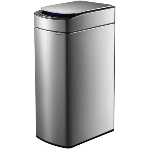 【清仓特惠4.5折，仅1个，无货退款】优百纳极光高档电动感应智能垃圾桶不锈钢30L净味杀菌（月光银色） 商品图0