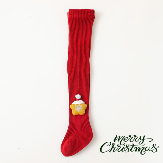 【宝宝卡通圣诞打底裤】红色新年宝宝连裤袜春秋款新生婴儿打底裤袜儿童 商品图6