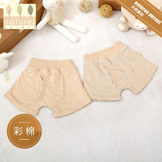 【云粉节】9楼英国natures purest（天然素彩）男宝宝平角内裤彩棉柔软舒适2件装丨吊牌价：198元 商品图1