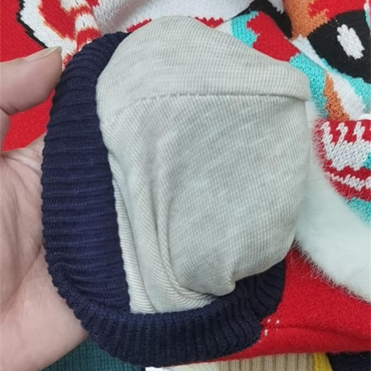 【新年毛衣】男女童加绒加厚新年毛衣2022年冬新款大红喜庆卡通毛绒兔 商品图2