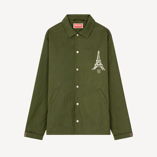 KENZO 高田贤三 男士棉质徽标印花特薄款夹克外套棉服 军绿色 FC65 BL061 9RI 51 商品图0