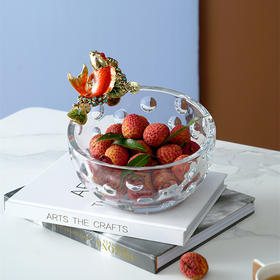 罗比罗丹-锦鲤好运果盘现代轻奢家用客厅茶几装饰摆件家居饰品餐桌待客水果盘