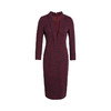皮尔卡丹女装连衣裙酒红优雅羊毛高级感通勤场合裙子P2333E2950T0 商品缩略图4