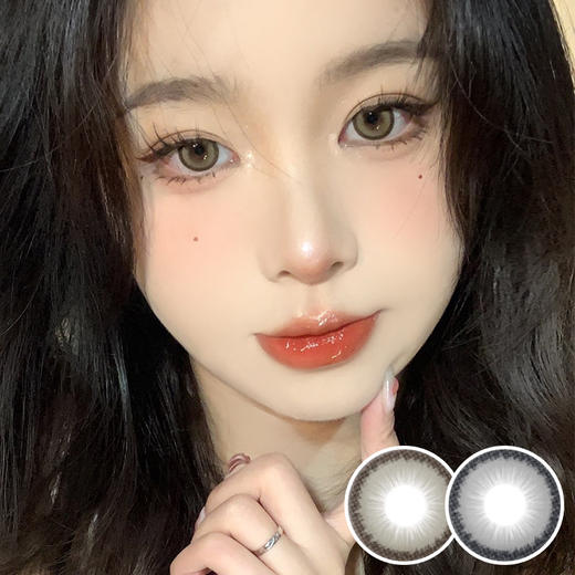 DUKCHIRO / 芥末鱼丸/芥末虾球 /  2片入 / 年抛 / 14.5mm  /  更明显扩瞳带边显色狗狗眼混血 商品图1