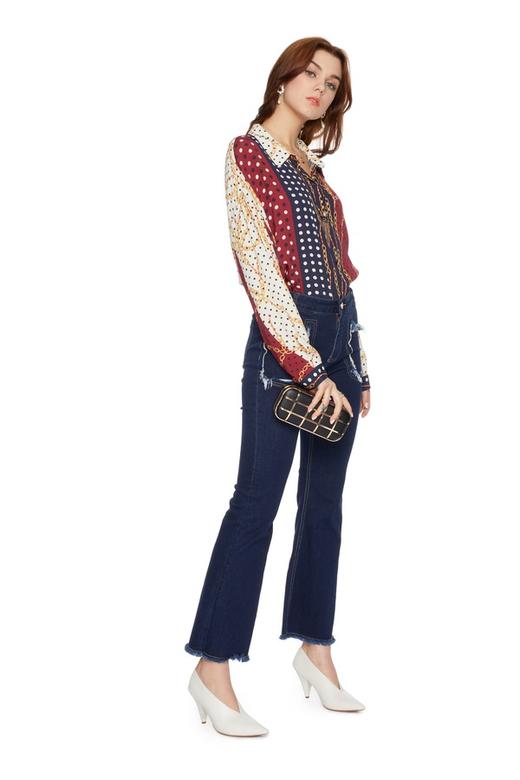 ZARA 链条波点拼色衬衣 5225 商品图3