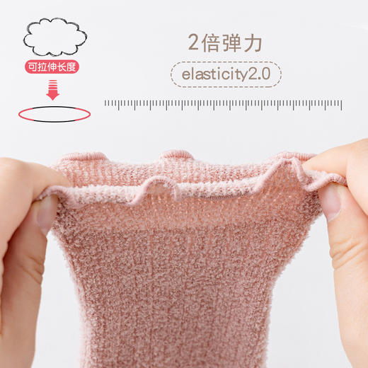 【2双装 蓄热毛圈 加厚加绒过膝袜】秋冬珊瑚绒加厚婴儿长筒袜木耳边松口宝宝袜子男女a类新生儿 商品图1