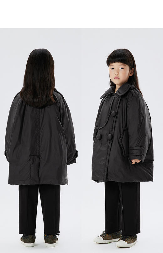 JNBY  22年冬款  风衣式长款羽绒服  1MAC11820 商品图7