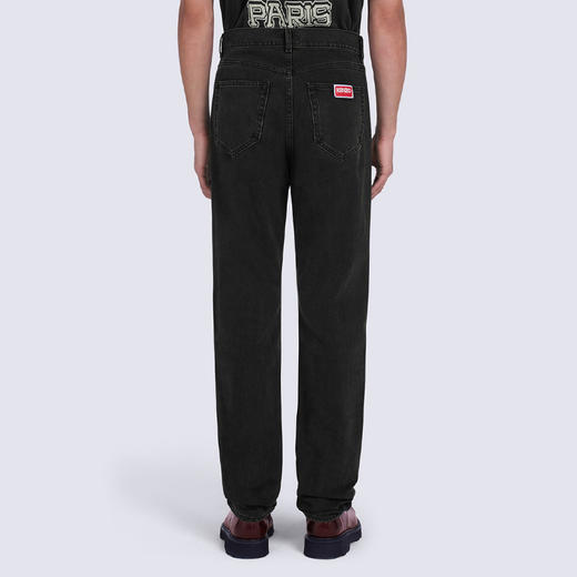 KENZO 高田贤三 男士棉质 KENZO PARIS刺绣徽标直筒休闲牛仔裤 黑色 FC65 DP331 9EJ 99 商品图2