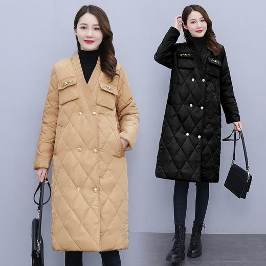 冬季新款，休闲直筒显瘦大码小香风中长款女HR-SSFB2651 商品图4