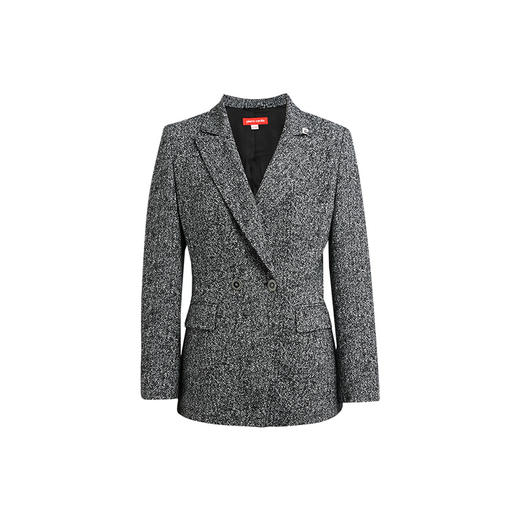 皮尔卡丹女装西服高频时尚干练羊毛商务通勤上衣外套P2337U2936B0
 商品图4