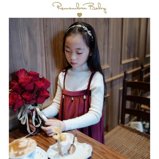 现货 / SHINE | 进口品牌面料制 勃艮第红丝绒 手缝宝石 节日系带裙 商品图0